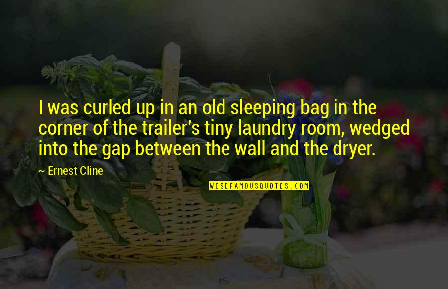 Laundry Bag Quotes By Ernest Cline: I was curled up in an old sleeping