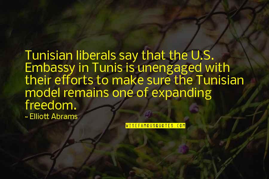 Laura Whitcomb Quotes By Elliott Abrams: Tunisian liberals say that the U.S. Embassy in Laura Whitcomb Quotes By Elliott Abrams: Tunisian liberals say that the U.S. Embassy in
