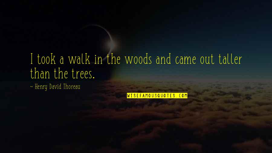 Lauren Eden Quotes By Henry David Thoreau: I took a walk in the woods and