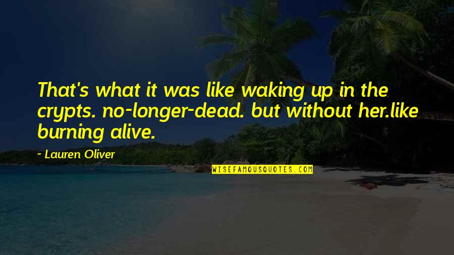 Lauren Oliver Quotes By Lauren Oliver: That's what it was like waking up in