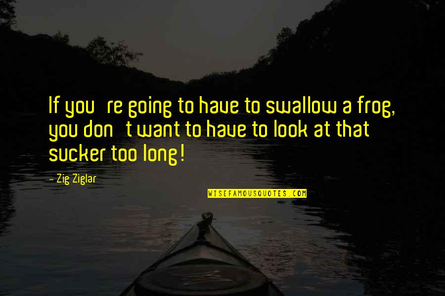 Laurie Sue Brockway Quotes By Zig Ziglar: If you're going to have to swallow a Laurie Sue Brockway Quotes By Zig Ziglar: If you're going to have to swallow a