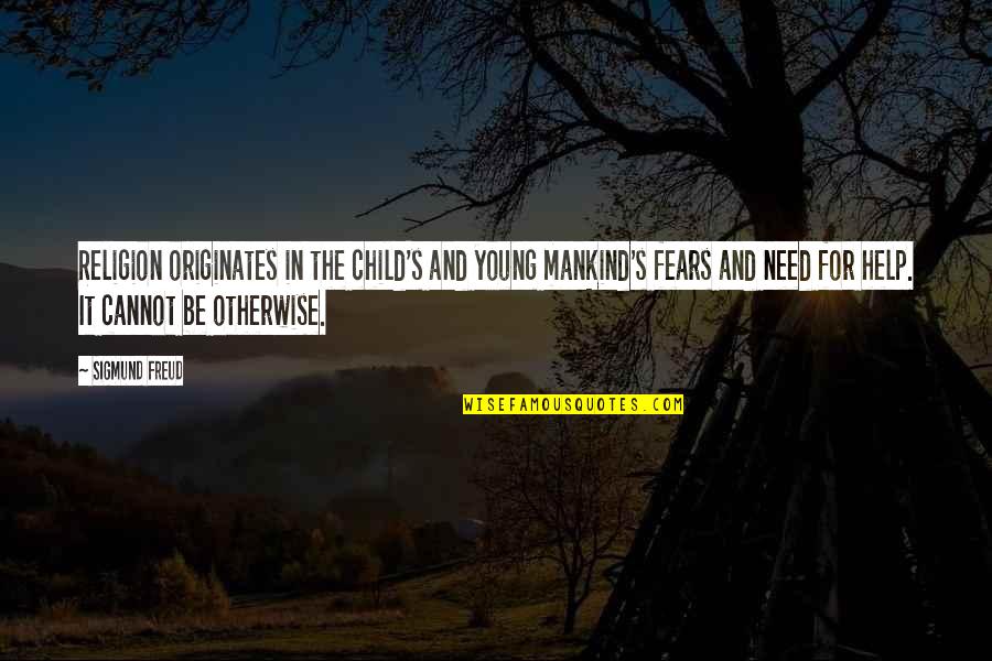 Lauryl Tryptose Quotes By Sigmund Freud: Religion originates in the child's and young mankind's