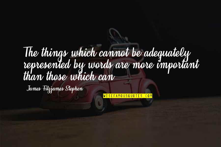Lavandeira Jr Efe Quotes By James Fitzjames Stephen: The things which cannot be adequately represented by Lavandeira Jr Efe Quotes By James Fitzjames Stephen: The things which cannot be adequately represented by