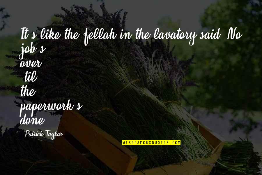 Lavatory Quotes By Patrick Taylor: It's like the fellah in the lavatory said,