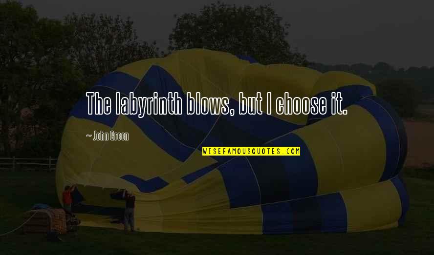 Lavessence Quotes By John Green: The labyrinth blows, but I choose it. Lavessence Quotes By John Green: The labyrinth blows, but I choose it.