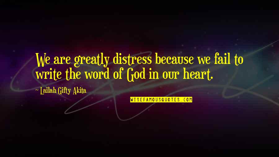 Lavey Insurance Quotes By Lailah Gifty Akita: We are greatly distress because we fail to Lavey Insurance Quotes By Lailah Gifty Akita: We are greatly distress because we fail to