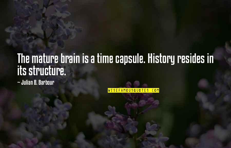 Lavezzola Quotes By Julian B. Barbour: The mature brain is a time capsule. History Lavezzola Quotes By Julian B. Barbour: The mature brain is a time capsule. History