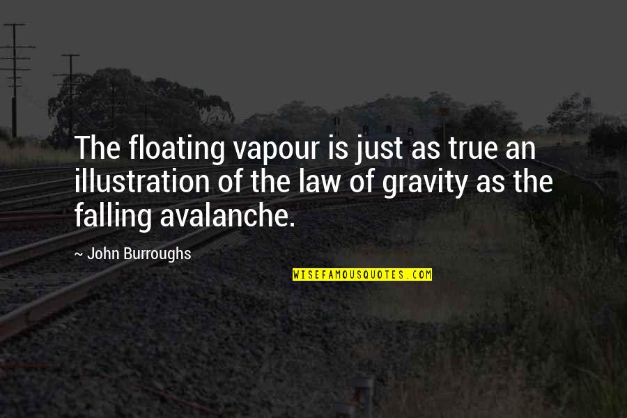 Law Of Gravity Quotes By John Burroughs: The floating vapour is just as true an