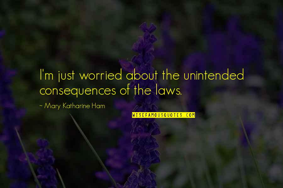 Law Of Unintended Consequences Quotes By Mary Katharine Ham: I'm just worried about the unintended consequences of