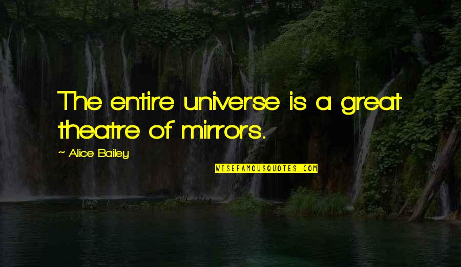 Law Of Universe Quotes By Alice Bailey: The entire universe is a great theatre of Law Of Universe Quotes By Alice Bailey: The entire universe is a great theatre of