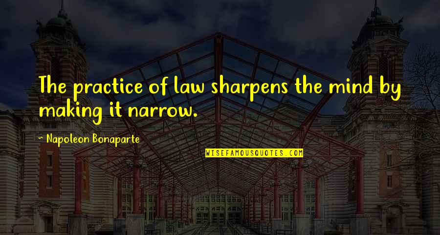 Law Practice Quotes By Napoleon Bonaparte: The practice of law sharpens the mind by