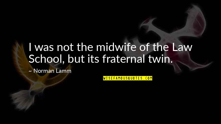 Law School Quotes By Norman Lamm: I was not the midwife of the Law
