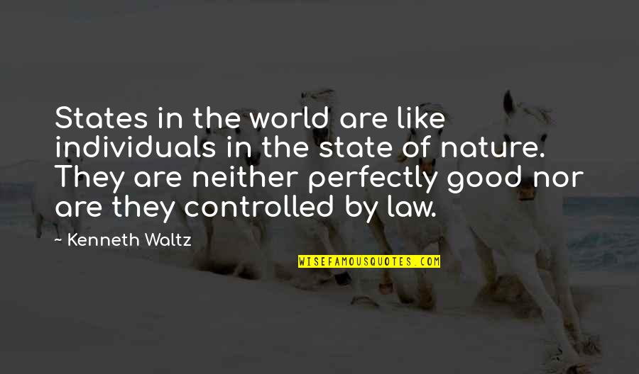 Law State Quotes By Kenneth Waltz: States in the world are like individuals in Law State Quotes By Kenneth Waltz: States in the world are like individuals in