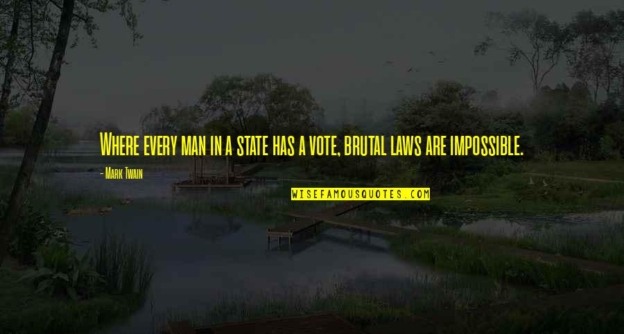 Law State Quotes By Mark Twain: Where every man in a state has a