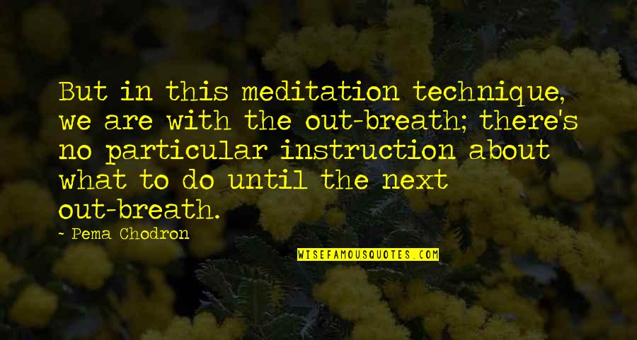 Lawrence Hargrave Quotes By Pema Chodron: But in this meditation technique, we are with