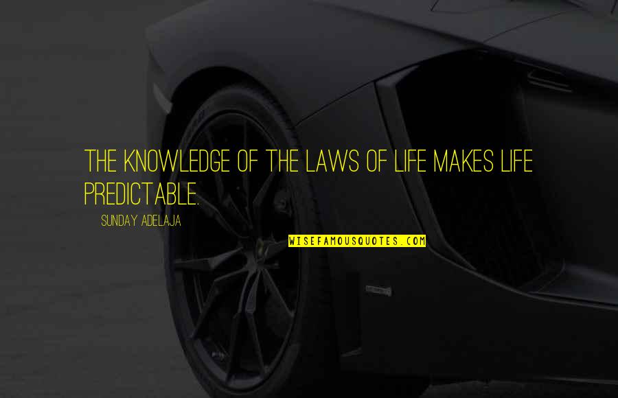 Laws Of Life Quotes By Sunday Adelaja: The knowledge of the laws of life makes