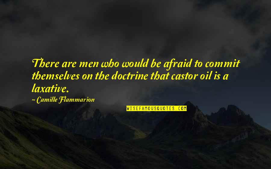 Laxative Quotes By Camille Flammarion: There are men who would be afraid to
