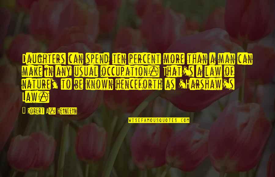 Layanan Mandiri Quotes By Robert A. Heinlein: Daughters can spend ten percent more than a Layanan Mandiri Quotes By Robert A. Heinlein: Daughters can spend ten percent more than a