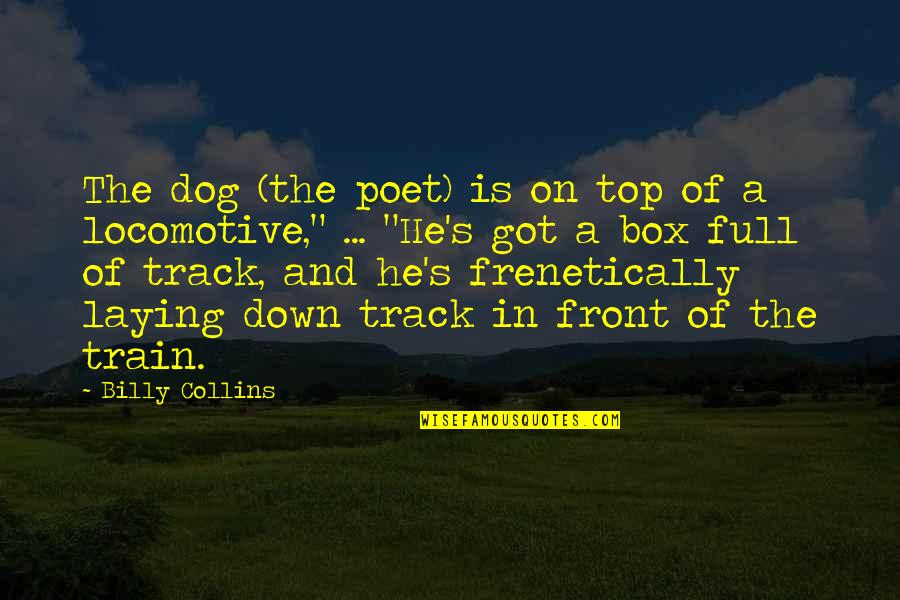 Laying Down Quotes By Billy Collins: The dog (the poet) is on top of