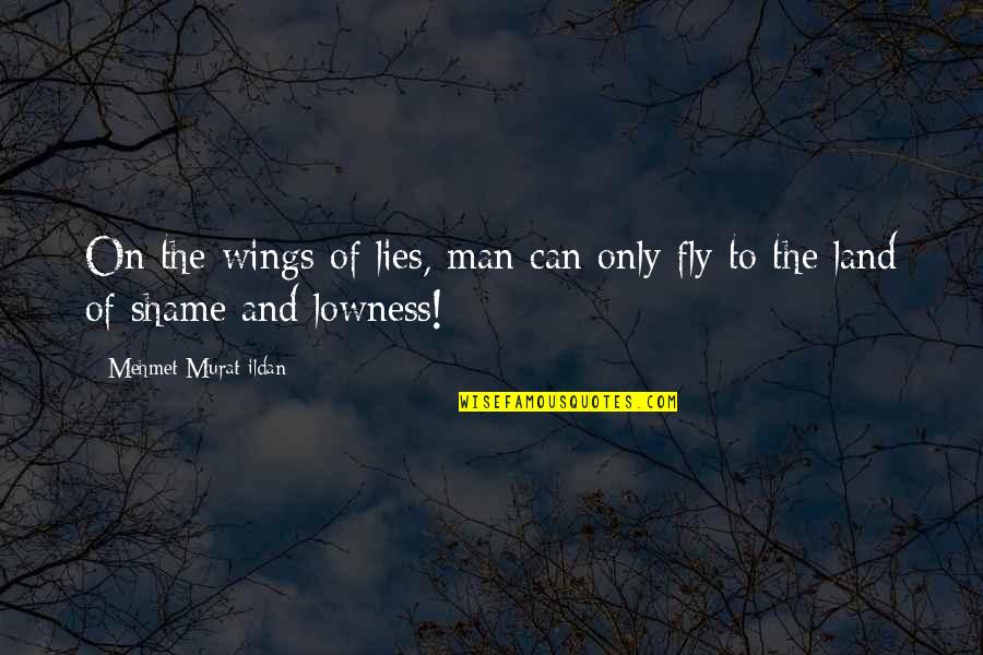 Laying The Groundwork Quotes By Mehmet Murat Ildan: On the wings of lies, man can only