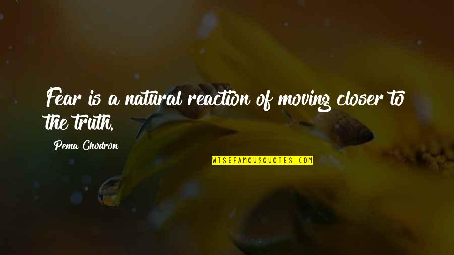 Layken Mcmeekin Quotes By Pema Chodron: Fear is a natural reaction of moving closer Layken Mcmeekin Quotes By Pema Chodron: Fear is a natural reaction of moving closer