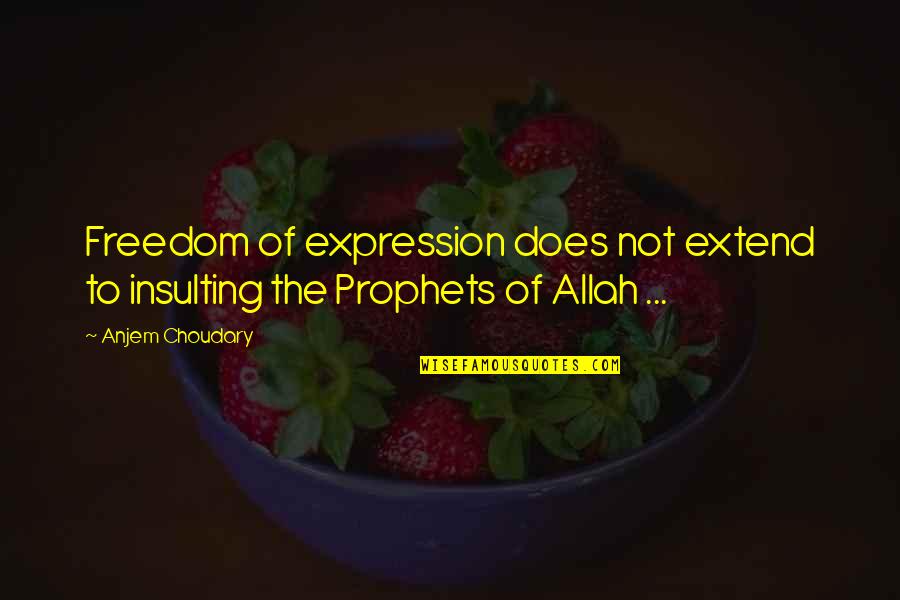 Laylatul Qadr Night Quotes By Anjem Choudary: Freedom of expression does not extend to insulting