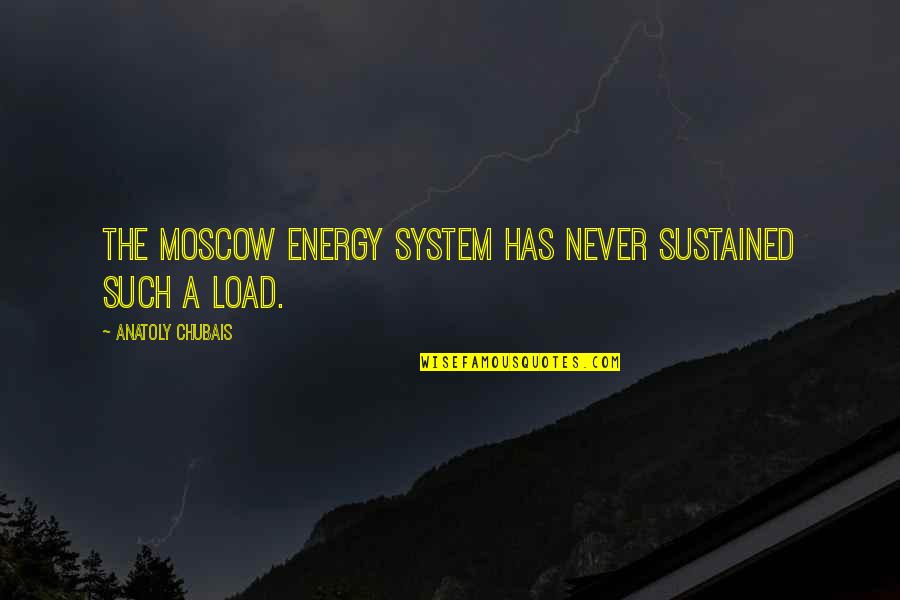 Laylor Quotes By Anatoly Chubais: The Moscow energy system has never sustained such