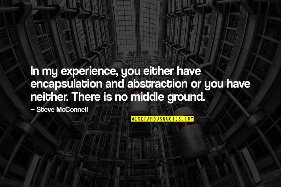 Lazareth Syndrome Quotes By Steve McConnell: In my experience, you either have encapsulation and