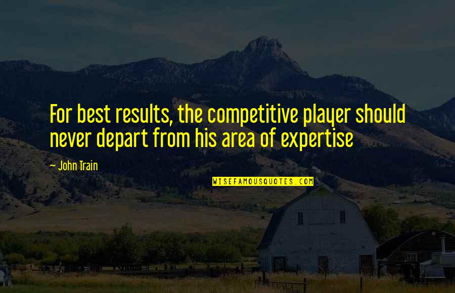 Lazarides Quotes By John Train: For best results, the competitive player should never