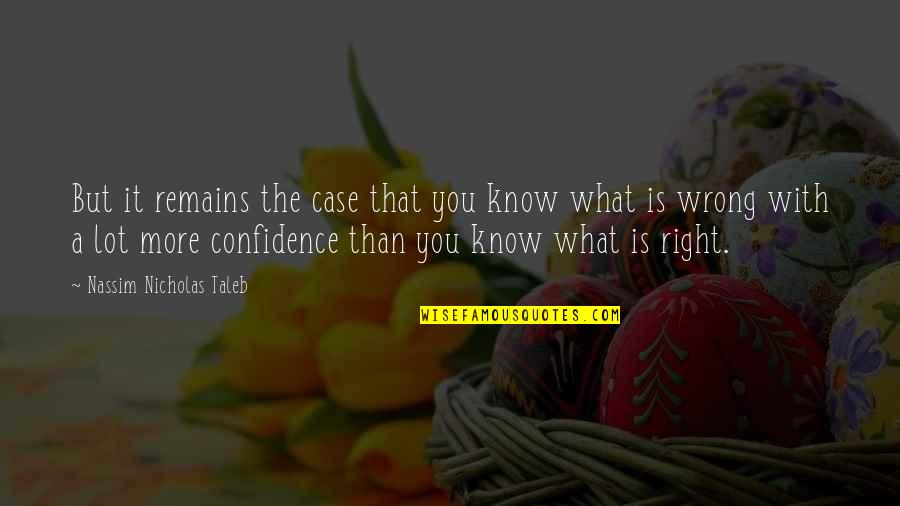 Lazarov O Quotes By Nassim Nicholas Taleb: But it remains the case that you know Lazarov O Quotes By Nassim Nicholas Taleb: But it remains the case that you know