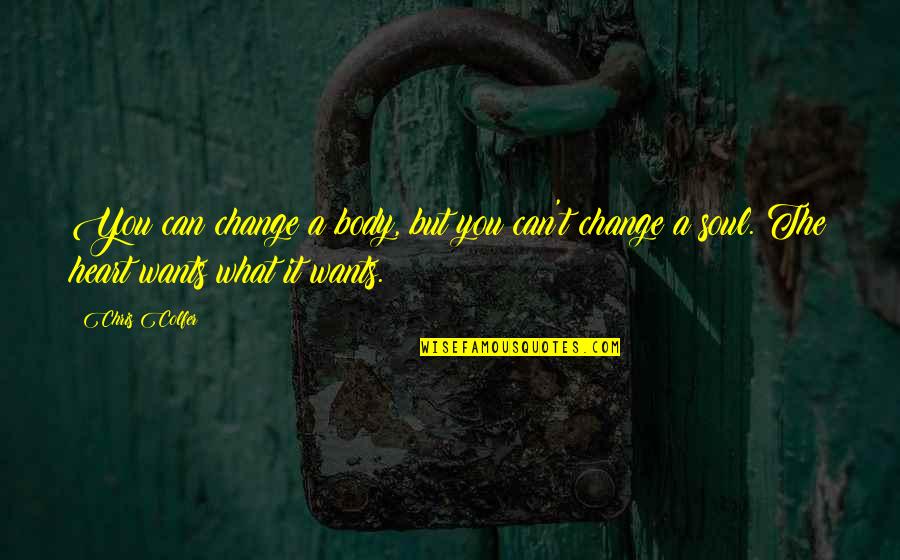 Lazenby Farms Quotes By Chris Colfer: You can change a body, but you can't