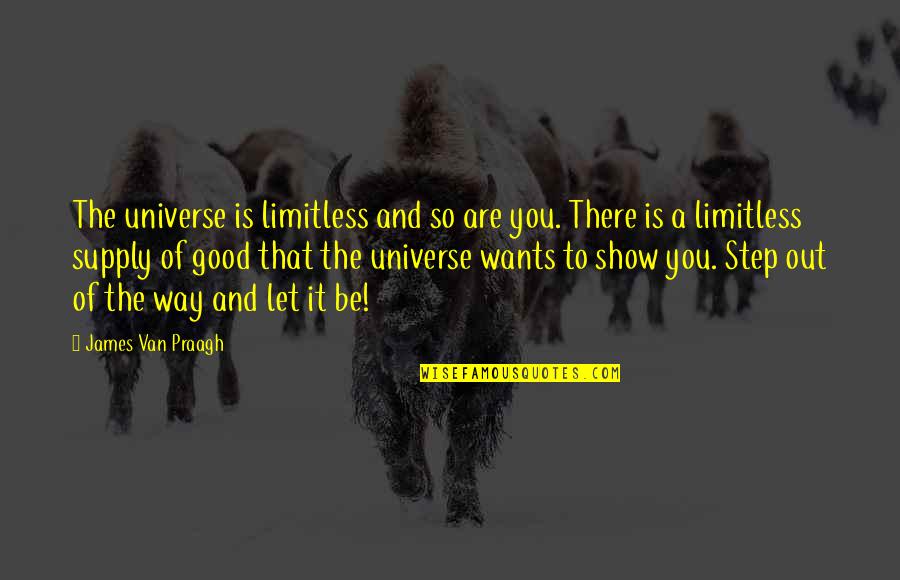 Lazily Synonym Quotes By James Van Praagh: The universe is limitless and so are you.