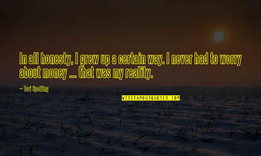 Lazlo Gta 3 Quotes By Tori Spelling: In all honesty, I grew up a certain