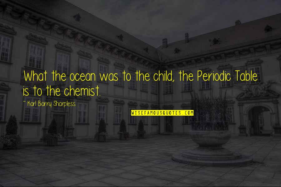 Lazyness Quotes By Karl Barry Sharpless: What the ocean was to the child, the