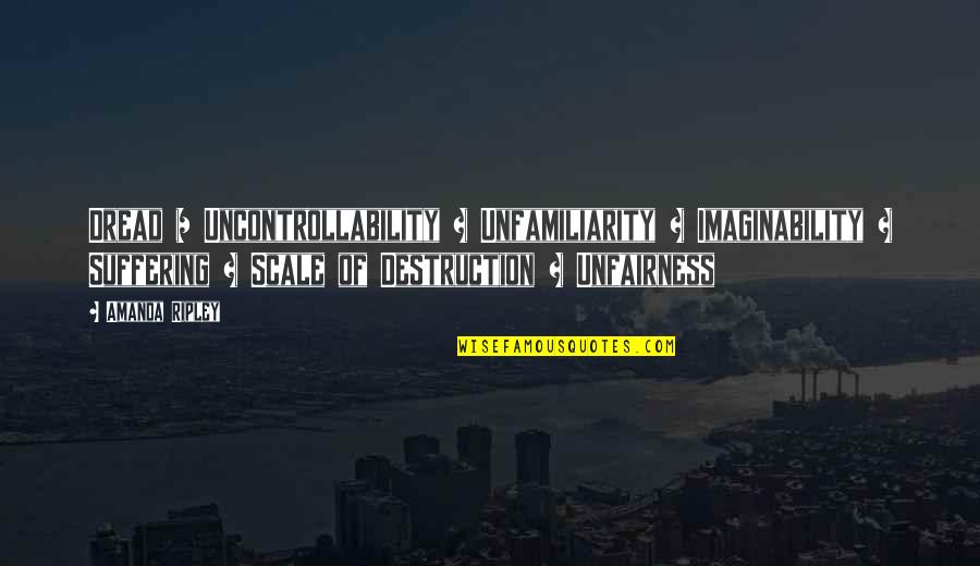 Le Bourget Quotes By Amanda Ripley: Dread = Uncontrollability + Unfamiliarity + Imaginability +