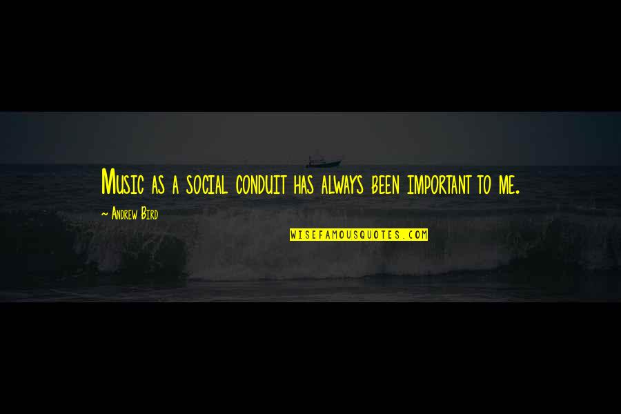 Le Cid Important Quotes By Andrew Bird: Music as a social conduit has always been