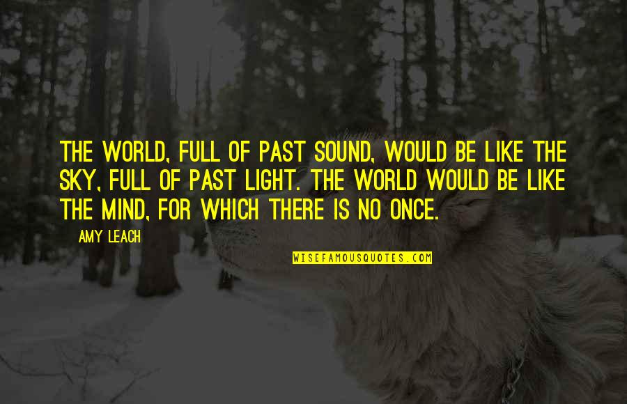 Leach Quotes By Amy Leach: The world, full of past sound, would be