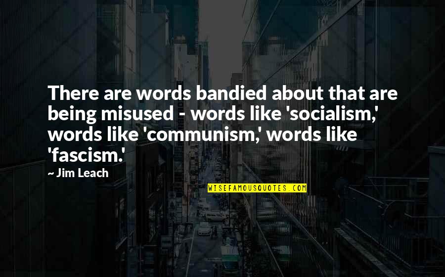 Leach Quotes By Jim Leach: There are words bandied about that are being