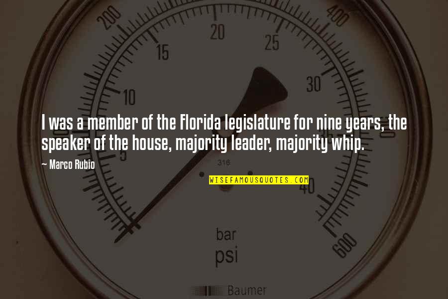 Leader And Member Quotes By Marco Rubio: I was a member of the Florida legislature