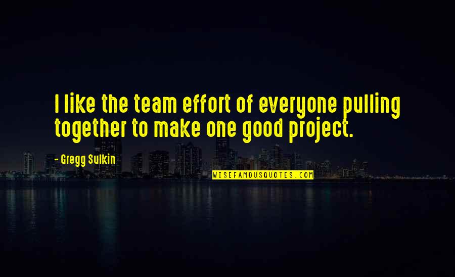 Leaderless Quotes By Gregg Sulkin: I like the team effort of everyone pulling