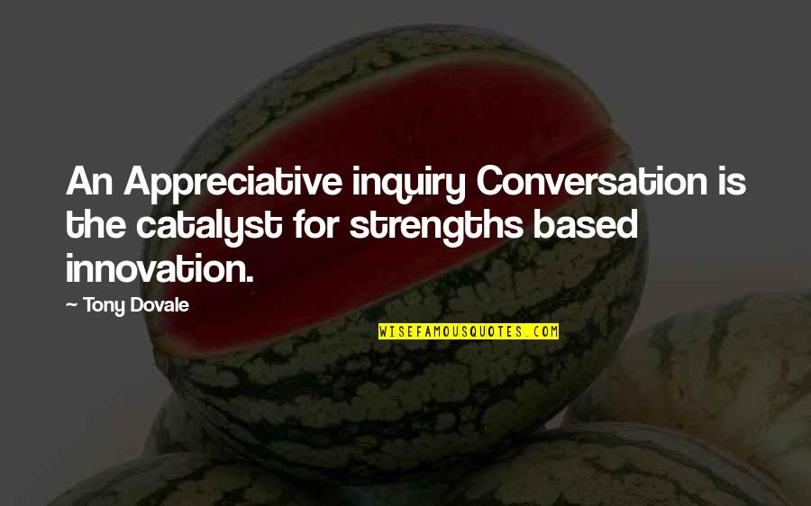 Leadership For Change Quotes By Tony Dovale: An Appreciative inquiry Conversation is the catalyst for