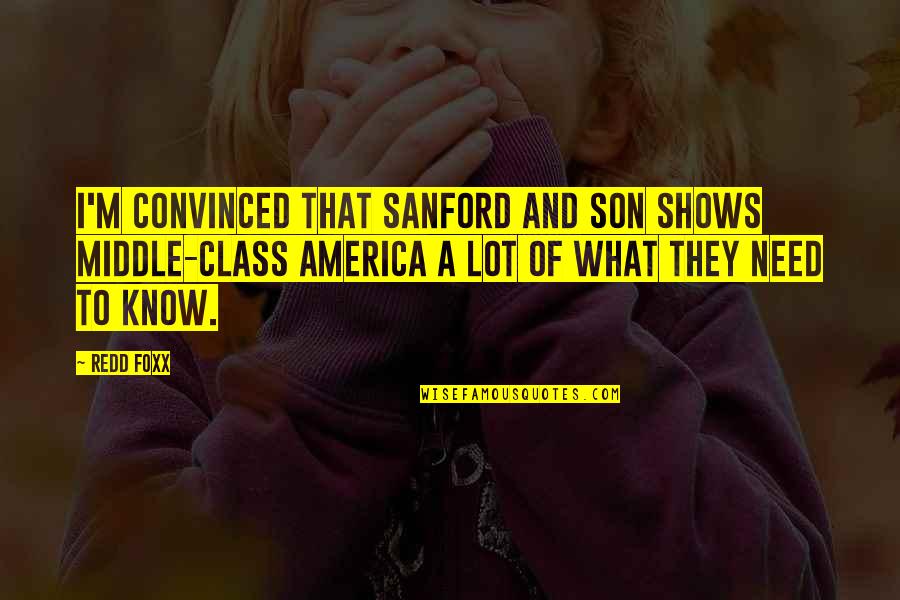 Leadhead Splicer Quotes By Redd Foxx: I'm convinced that Sanford and Son shows middle-class Leadhead Splicer Quotes By Redd Foxx: I'm convinced that Sanford and Son shows middle-class