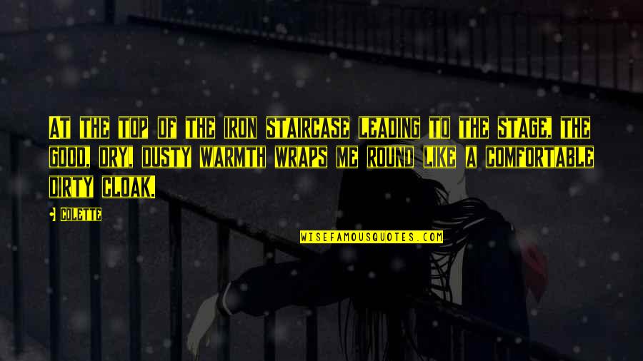 Leading Me Quotes By Colette: At the top of the iron staircase leading