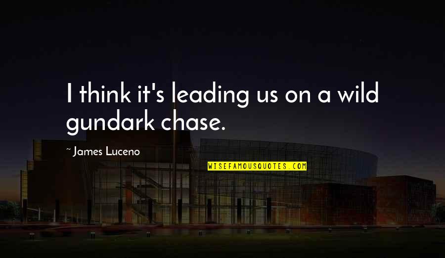 Leading On Quotes By James Luceno: I think it's leading us on a wild