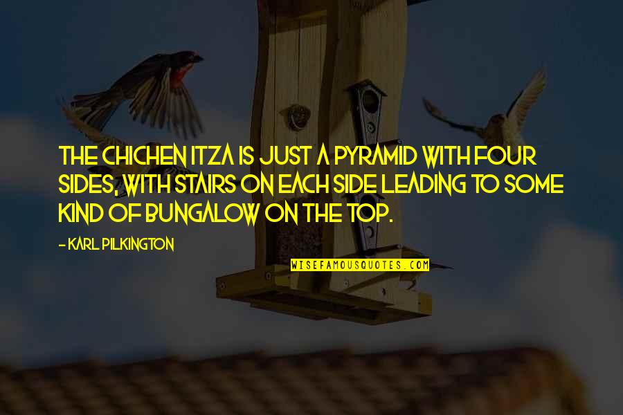 Leading On Quotes By Karl Pilkington: The Chichen Itza is just a pyramid with Leading On Quotes By Karl Pilkington: The Chichen Itza is just a pyramid with