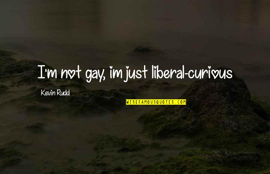 Leading With Integrity Quotes By Kevin Rudd: I'm not gay, im just liberal-curious