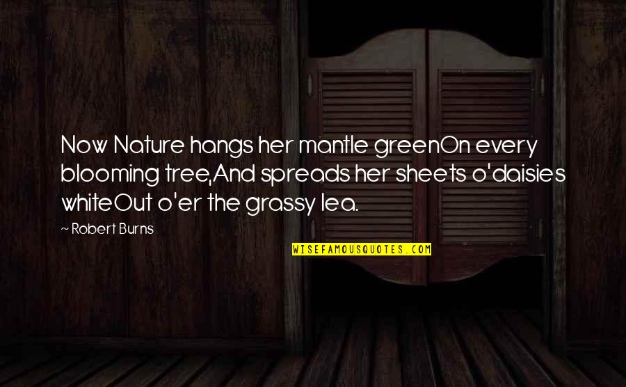 Lea'e Quotes By Robert Burns: Now Nature hangs her mantle greenOn every blooming