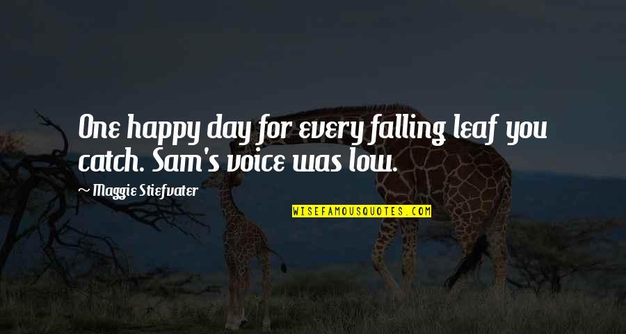 Leaf Falling Quotes By Maggie Stiefvater: One happy day for every falling leaf you