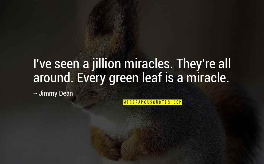 Leaf Leaf Quotes By Jimmy Dean: I've seen a jillion miracles. They're all around.