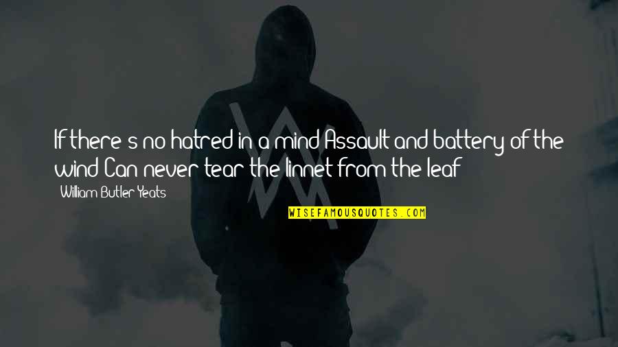 Leaf Leaf Quotes By William Butler Yeats: If there's no hatred in a mind Assault Leaf Leaf Quotes By William Butler Yeats: If there's no hatred in a mind Assault